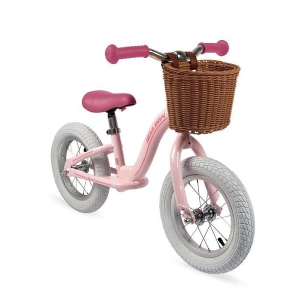 Bikloon Balanscykel Metall Vintage Rosa - JANOD - För barn 3 till 6 år - Justerbar sadel - Uppblåsbara däck