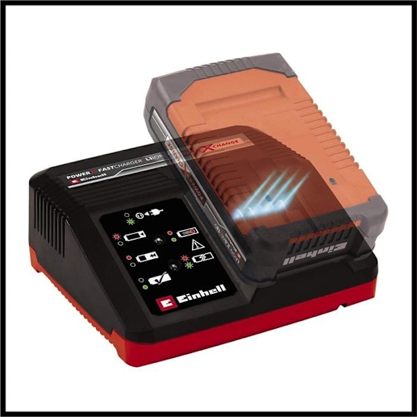 Einhell Snabbladdare Power X-Change (18V, litium-ion, 200-260V, 50-60 Hz, snabbladdning 4 A) Svart