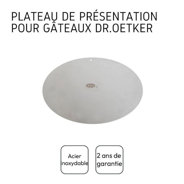 Presentationstall för rund tårta i rostfritt stål Dr.Oetker Diverse Grå