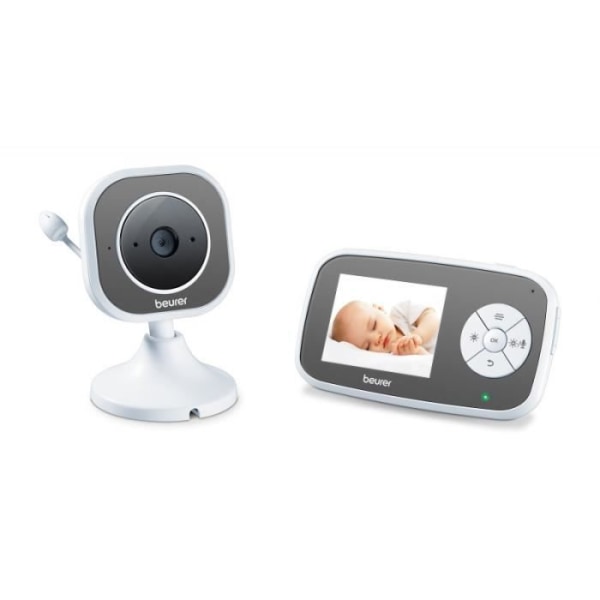 Video babymonitor - BEURER - BY 110 - Nytt - Digital - 2,8'' färg LCD - Nollemissionsvågor Grå