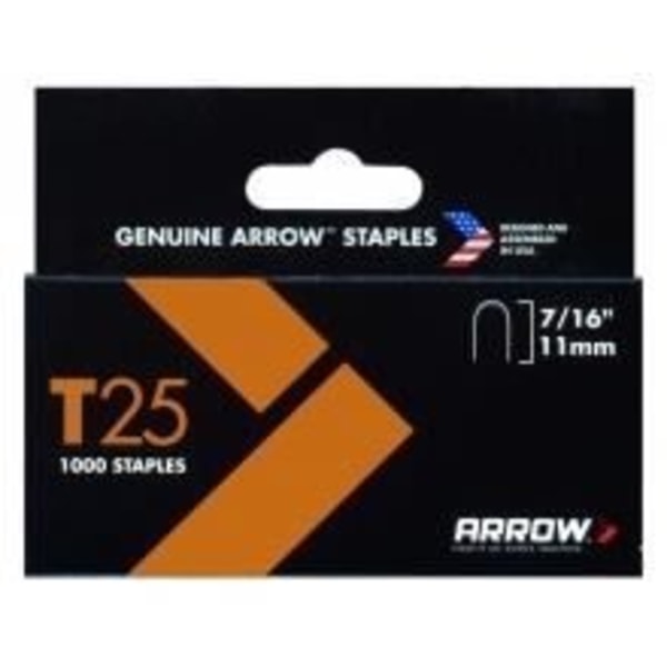 Agrafes - ARROW - T25 - Galvaniserad - 14 mm - Pack av 1000 - Kabel Ø 6 mm