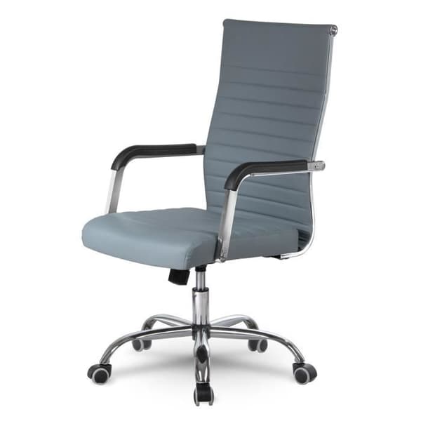 Svängbart kontorsstol - Sofotel - Modern design - Grå - Hög och ergonomisk ryggstöd - Kromade armstöd Grå