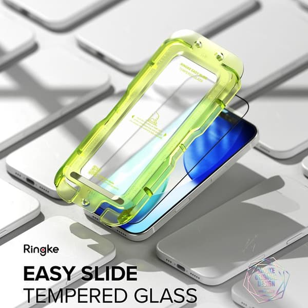 2-pack Ringke Easy Slide härdat glas skärmskydd för iPhone 17 Pro Max - Klar Klar