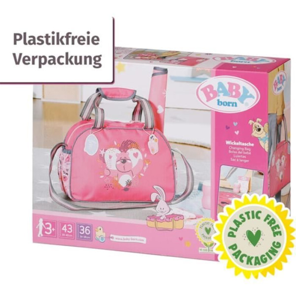 BABY BORN skötväska - ZAPF CREATION - Skötväska - Rosa - För 36 och 43 cm dockor Rosa