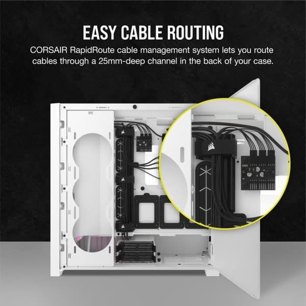 PC-chassi - CORSAIR - FRAME 5000D RS ARGB Airflow - Mid-tower - Vit - CC-9011310-WW