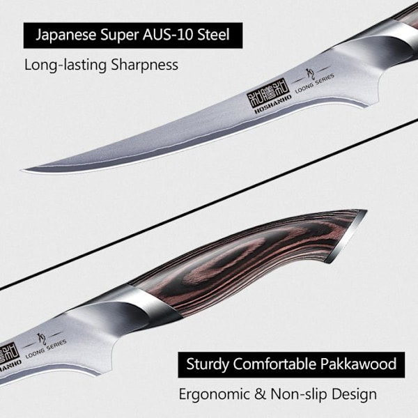 Skydd för knivar - knivfodral - knivväska - knivblock Hoshanho - Filékniv 18cm