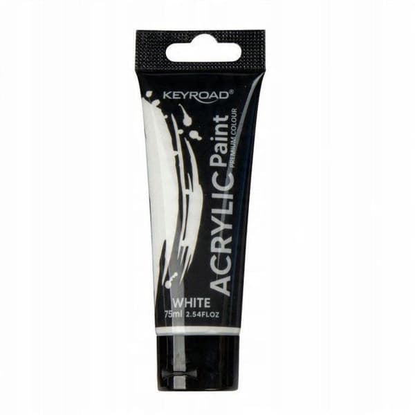 Akrylfärg Keyroad Akrylfärg, 75 ml, tub, vit