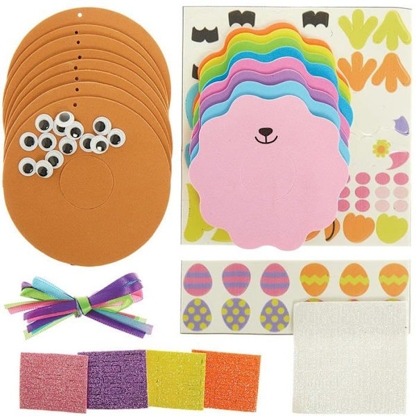 Baker Ross - FX541 - Easter Donut Kits - Set om 8, Foam Easter Craft Kits för barn