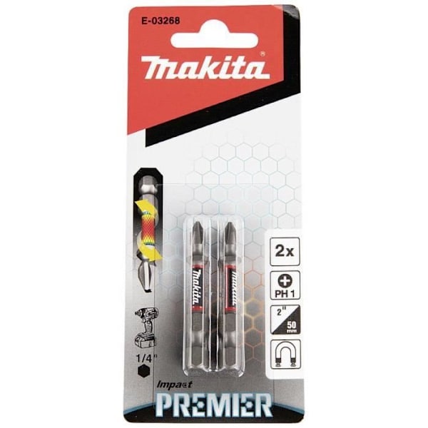 Bitset - MAKITA - Cruciform - Phillips - Torsion Control Technology
