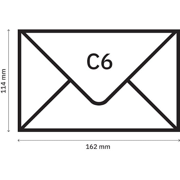 Sigel Envelope - DU700 - Set med 24 kuvert, kraftpapper, utan fönster, C6 (11,4 x 16,2 cm)