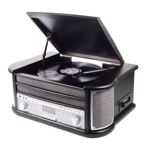 Retro hi-fi system med DAB i svart