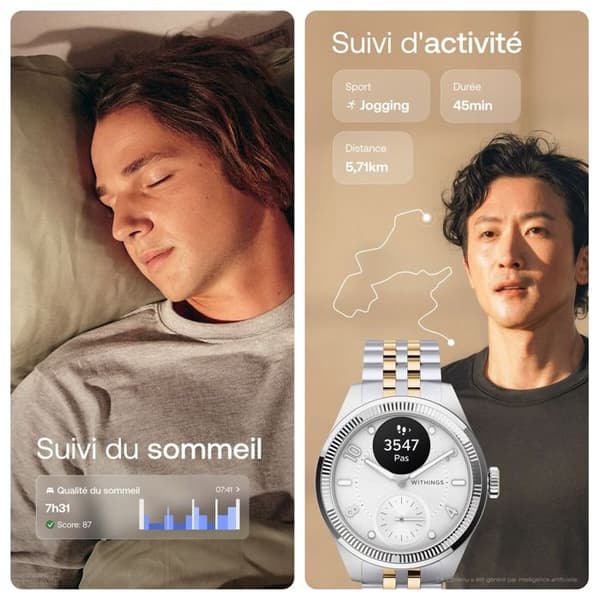 Withings Hälsosnabbklocka guld/grå titan