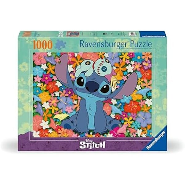 Ravensburger - Pussel för vuxna - Pussel 1000 bitar - Stitch och Souillon - Vuxna och barn från 14 år - Pussel av hög kvalitet Blå