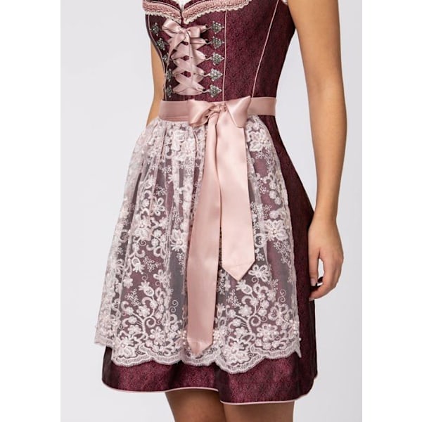 Stockerpoint Klänning - ROSALIN BORDEAUX-32 - Dirndl Rosalinde Klänning för speciella tillfällen kvinnor Bordeaux 34