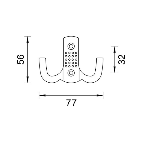 Portmanteau Domoletti Z-341, 1 styck, matt kromad