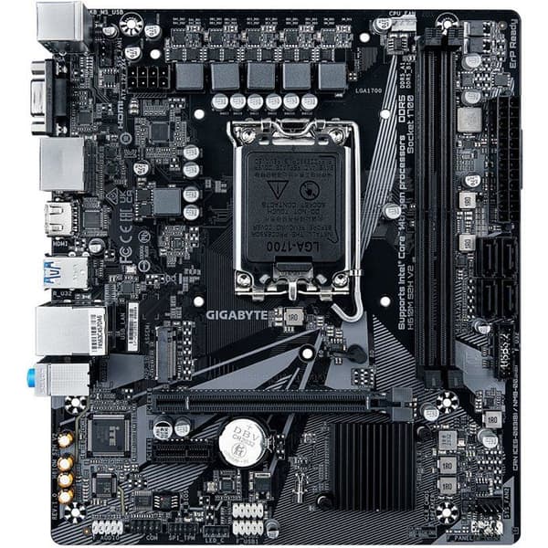 Moderkort - GIGABYTE - H610M S2H V2 DDR5 - Format Micro-ATX - Chipset Intel H610 - DDR5