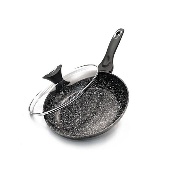 Granitpanna - Klausberg - Marmo Gold KB7038 - 22 cm - Svart - Induktionskompatibel Svart