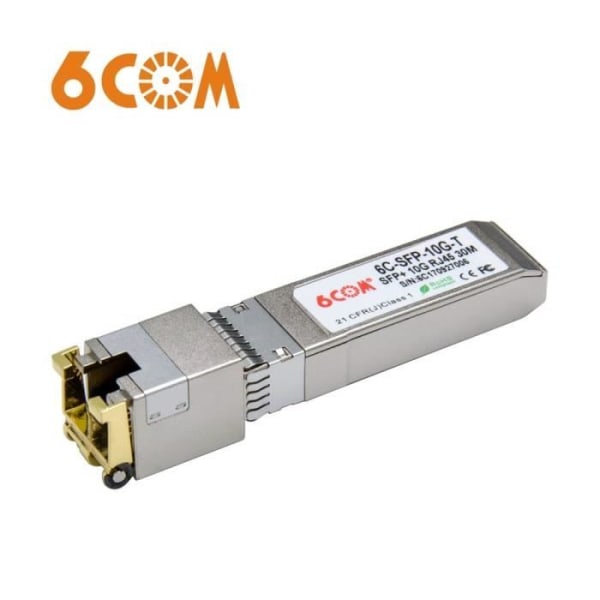 6COM Copper RJ45 10GBase-T SFP+ Transceiver Module för Cisco SFP-10G-T-S Ubiquiti D-Link Supermicro Netgear Mikrotik