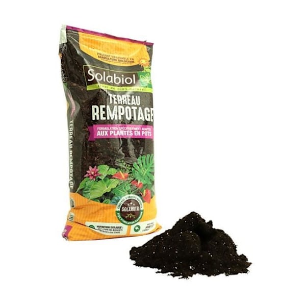 SOLABIOL TEREMPO6 Krukjord | Användbar i ekologisk odling, 6L, 6L Ompottning
