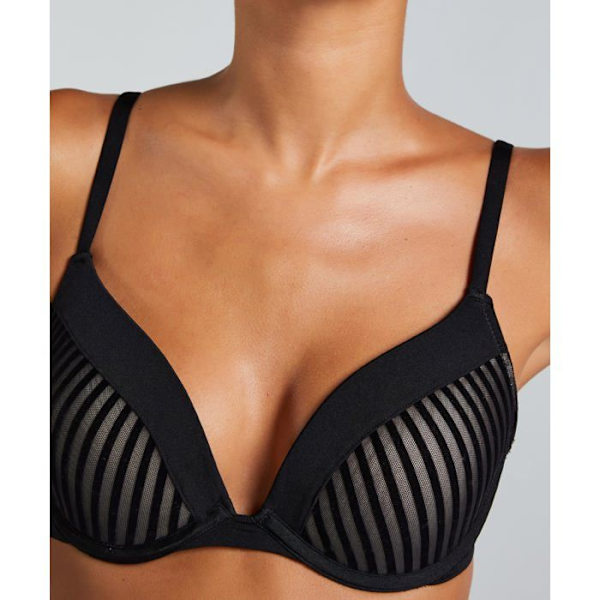 Soutien-gorge HunkemÖller - 112477 - Hunkemoller Soutien-Gorge med formade, vadderade kupor Push-up Pia Svart 36