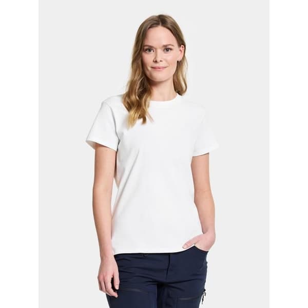 T-shirt dam Didriksons Ingarö snövits 38