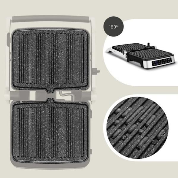 ZEEGMA Multifunktions elektrisk grill - 2100 W - Non-stick plattor - Justerbar termostat - Droppskål