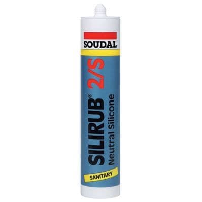 Mastic silikon - SOUDAL - SILIRUB 2S - Vit - Monokomponent - Svampbehandlad Vit