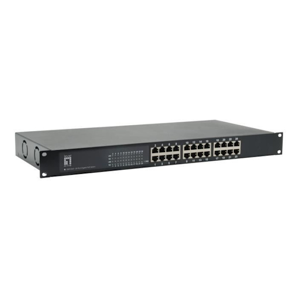 LevelOne GEP-2421W630 Switch 24 x 10-100-1000 (PoE) Rackmonterbar PoE+ (630W)