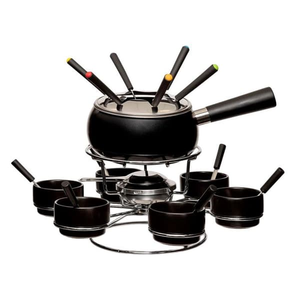 Fondue-set med roterande bricka - 5five Svart