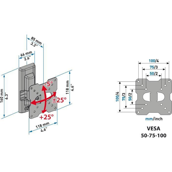 MELICONI 580411 - ETR-100 - Väggfäste