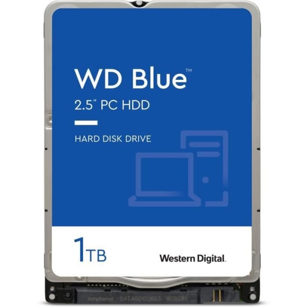 WD Blue™ - Intern hårddisk - 1TB - 5400 rpm - 2,5" (WD10SPZX)