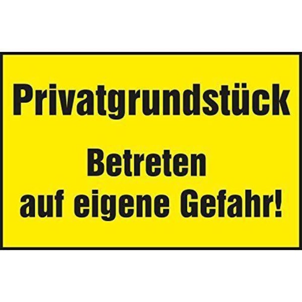 BENDER 'Privat Ca. Land – Inträde på egen risk. ", - A3210KS