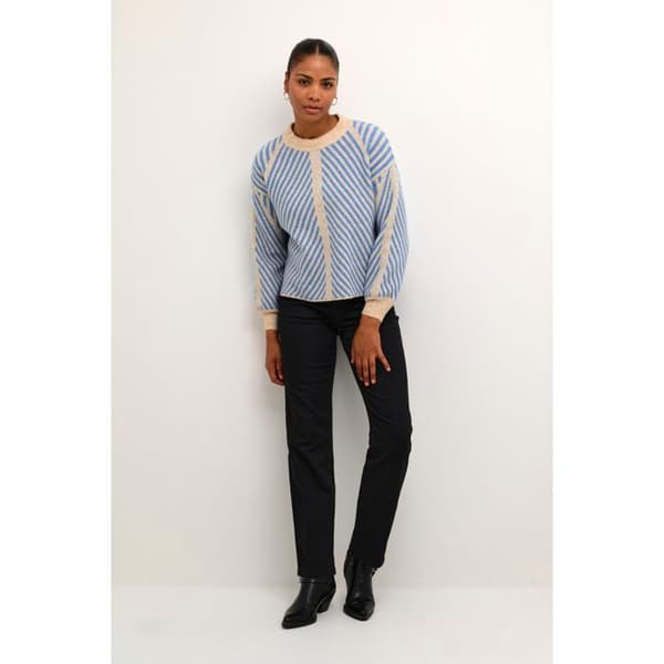 Pull dam KAFFE Vera beige S