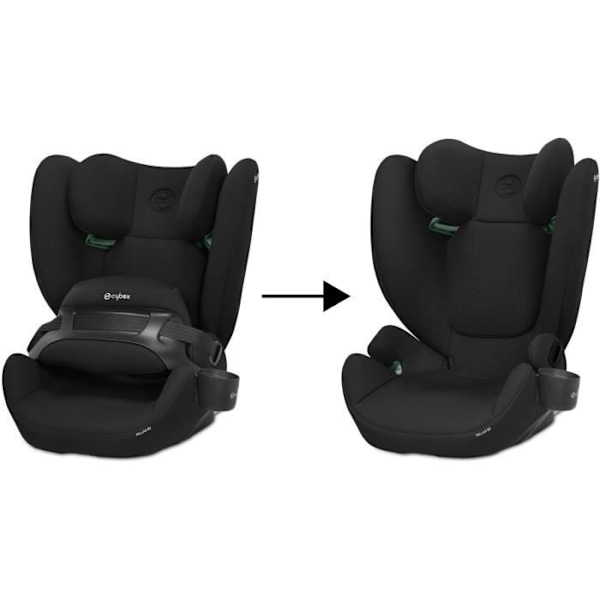 CYBEX PALLAS B2 I-SIZE bilbarnstol - Från 15 månader till 12 år - Pure Black - Svart Svart