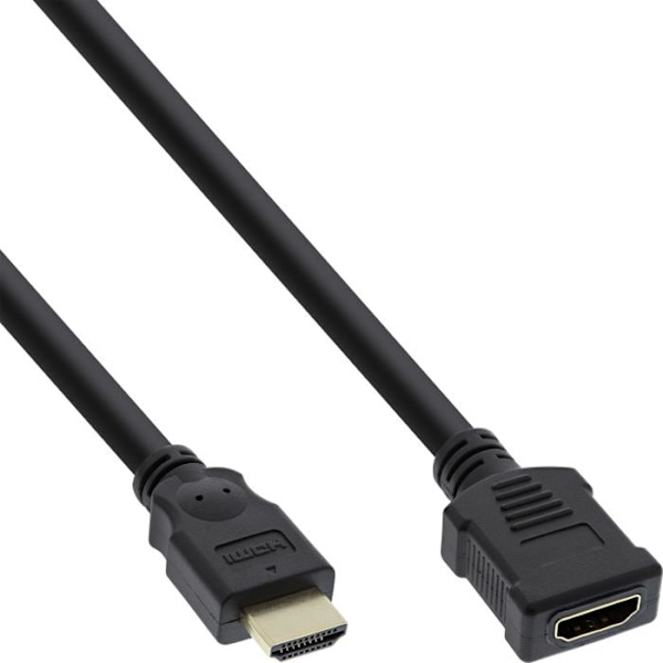 InLine High Speed HDMI-förlängningskabel HDMI (M) till HDMI (F) 2 m svart