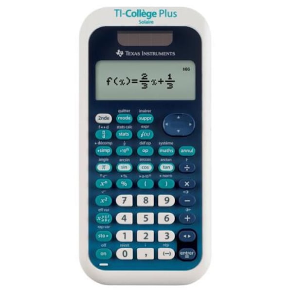 Texas Instruments Ti College Plus Solar HD-kalkylator Vitt och blått