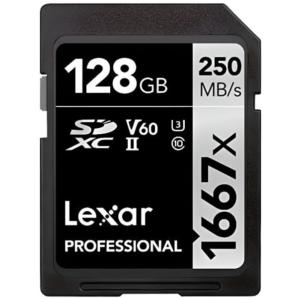 Lexar Professional 1667x 128GB SDXC UHS-II-kort LSD128CB1667