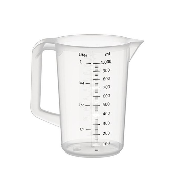 Måttkopp - APS - GRADUERAD KANNA Ø 12 CM - 1 LITER - Transparent polypropen transparent