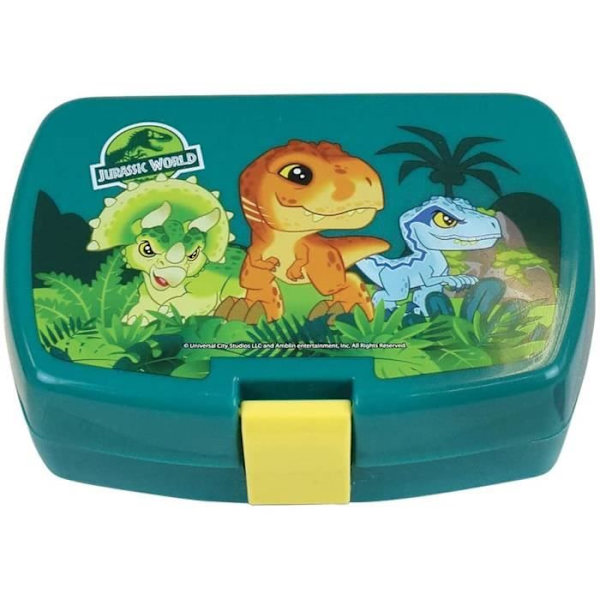 Snackbox - FUN HOUSE - Jurassic World - Dinosaurier - H.6.5 x L.17 x D.13.5 CM - Flerfärgad FLERFÄRG