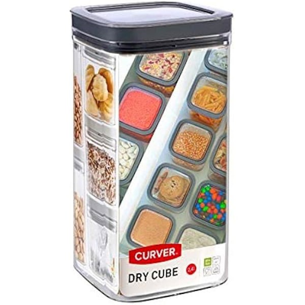 Hermetisk burk - CURVER - 245641 - 2,3 L - Transparent/Grå - Plast Transparent/Grå.