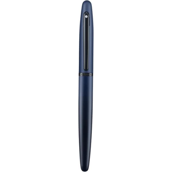 Sheaffer VFM E9429 blå matt bläckpenna med svarta kanter - Fin spets blå