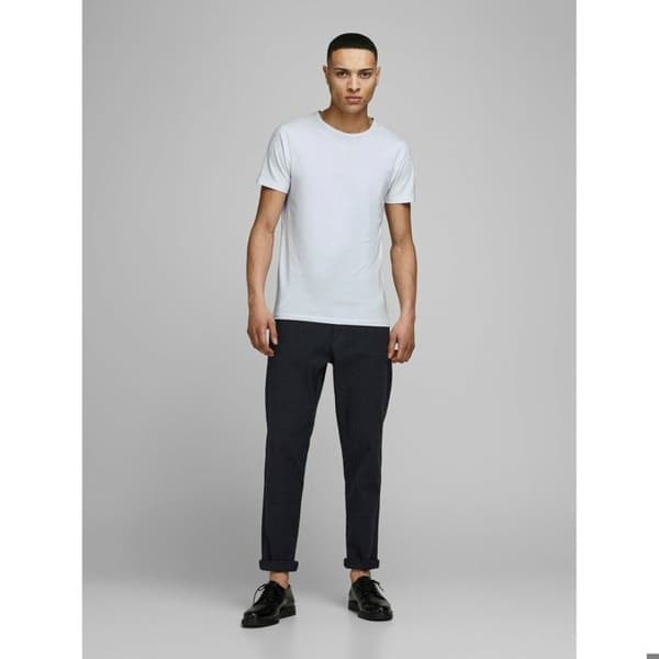 T-shirt - JACK AND JONES - Basic Uni O-hals - Vit - 92% Bomull 8% Elastan - Rundad hals - XXL