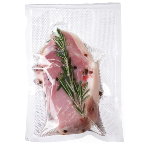 Molettade påsar för vakuumförpackningsmaskiner i rulle 200 x 6000 mm, 2 rullar