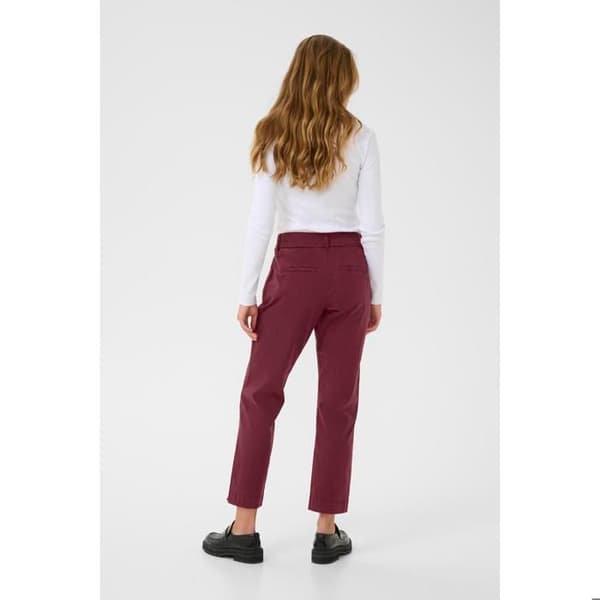 Kvinnors chinos KAFFE Mette Windsor vin 42