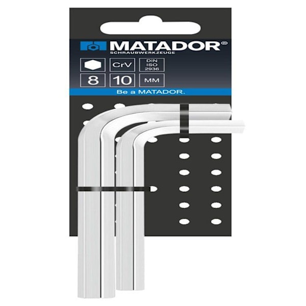 Cle allen - cle a 6 pans - cle male hexagonale Matador - 0440 9020 - spel nycklar med vinklar 6 pans, kort 8 mm - 10/9020 0440