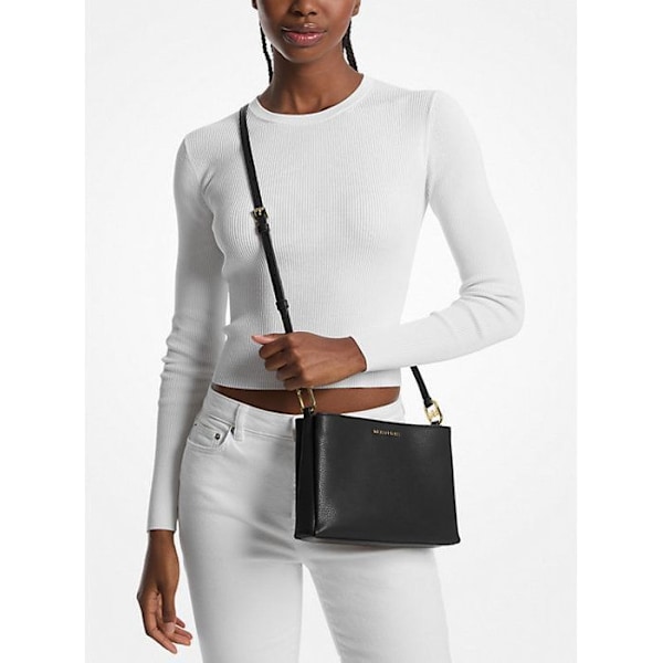 Handväska - Michael Kors - Trisha - Narvigt läder - Svart - Storlek Medium Svart
