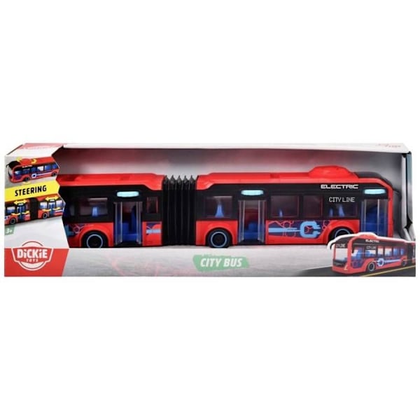 Dickie Toys Volvo ledbussleksak 40 cm Röd för barn Röd