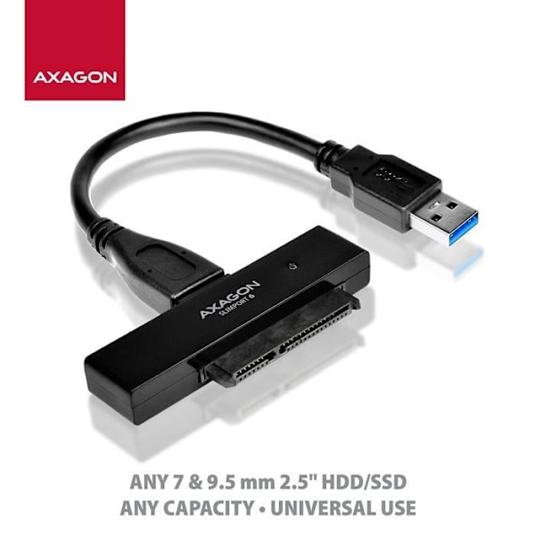AXAGON ECO AXAGON USB 3.0 Externt hölje för SATA I/II/III 6G UASP-hårddisk, SSD, HDD - ADSA-1S6