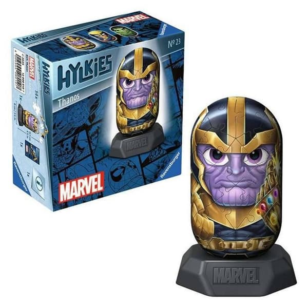 Pussel 3D - RAVENSBURGER - Hylkies Marvel nr 23 - Thanos - 54 bitar - Inkluderar samlarkort