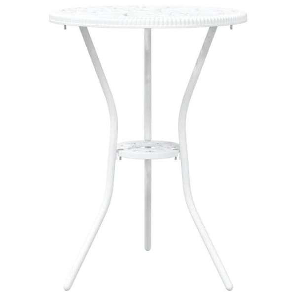 vidaXL Trädgårdsbistro-set 3 delar Vit Aluminium 42002392